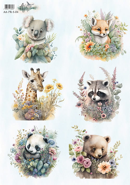 AlchemyOfArt -Rispapir - Søte dyr