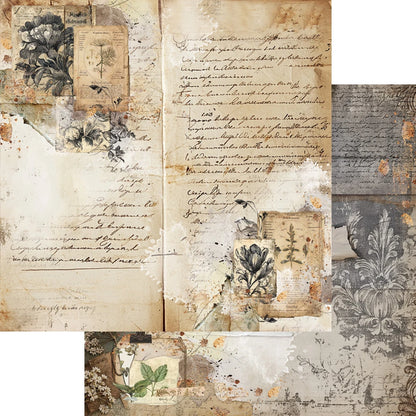 Alchemy of Art – Vintage Botanical – Papirblokk 6x6"