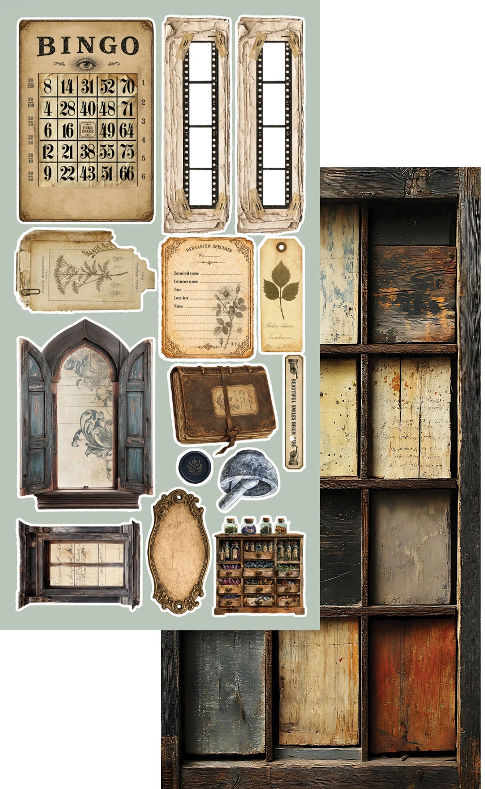 Alchemy of Art – Vintage Botanical – Klippeblokk 6x12"