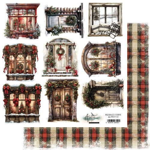 AlchemyOfArt - Wonderful Christmas Time - vindu & dør 12x12"