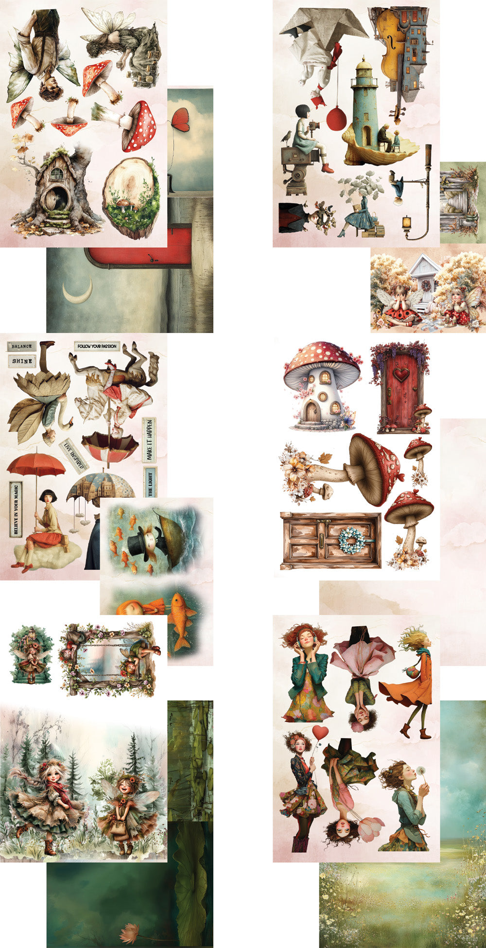 AlchemyOfArt - World Of Fantasy - kreativ collage bok