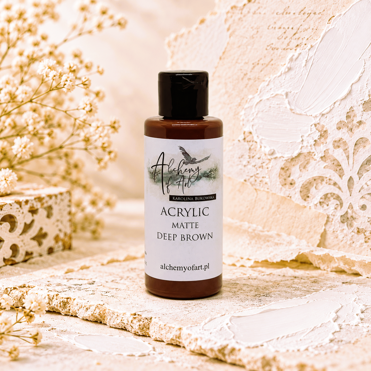 Alchemy of Art – Matt akrylmaling Deep Brown 60ml