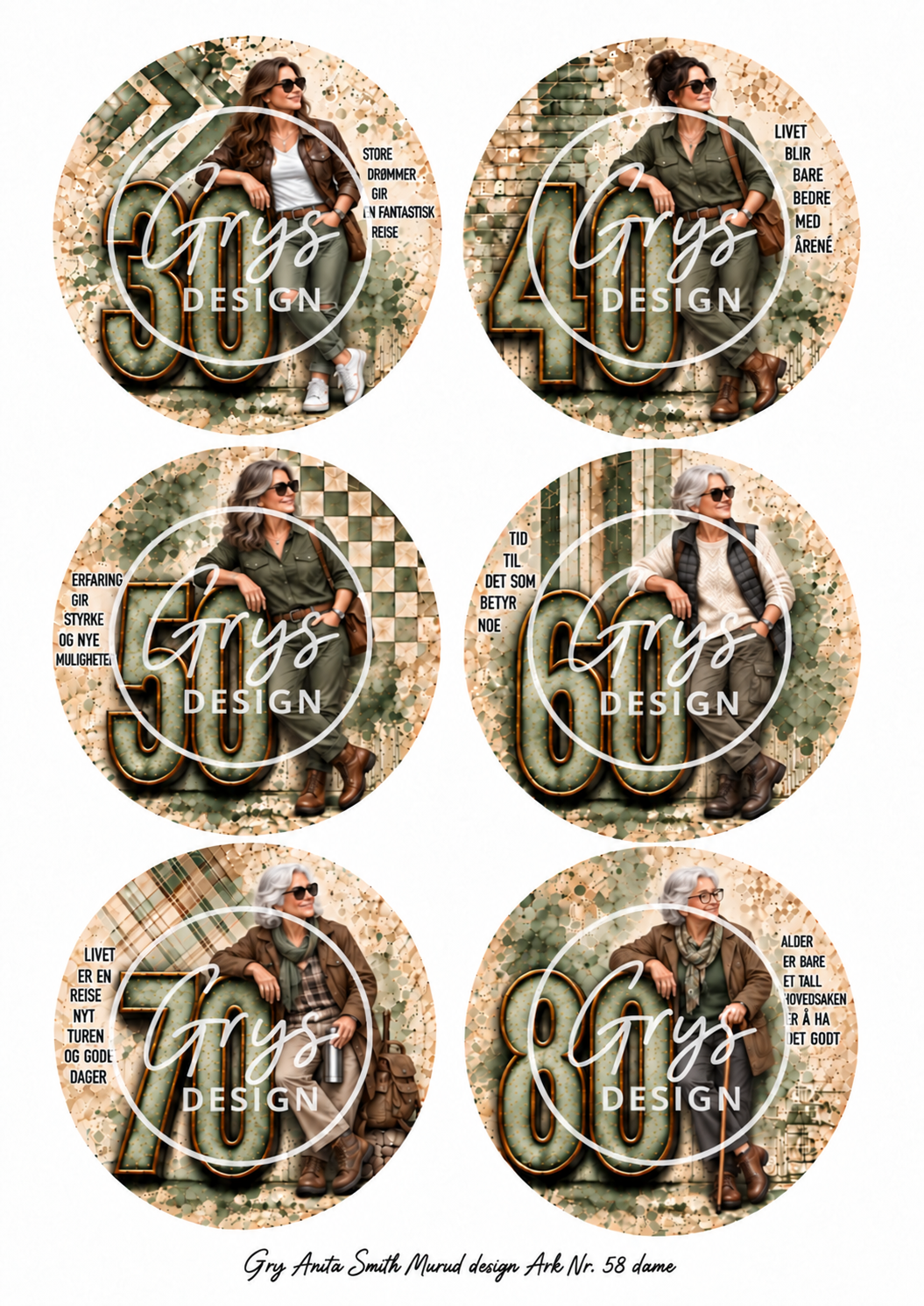 Gry Anita Smith Murud design - Dame ark nr 58