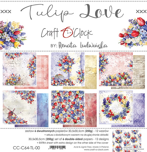 Craft o`clock - Tulip Love - 12x12inch