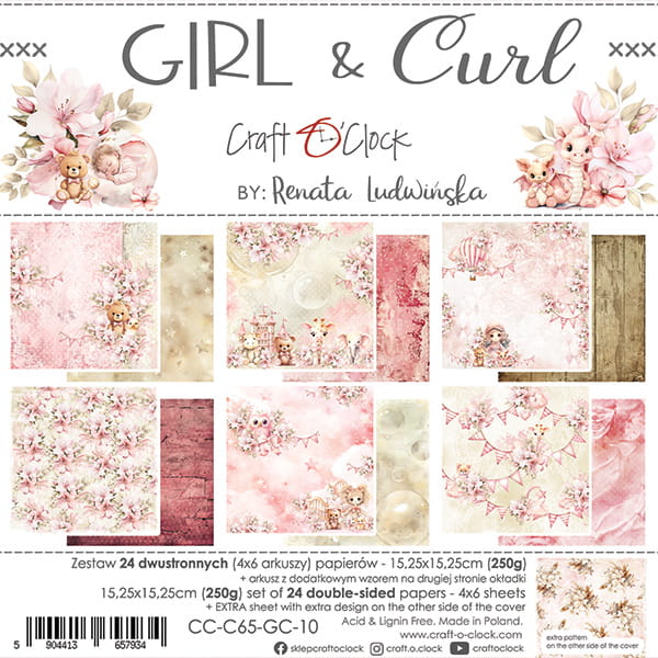 Craft o`clock - Girl & Curl 15,25x15,25