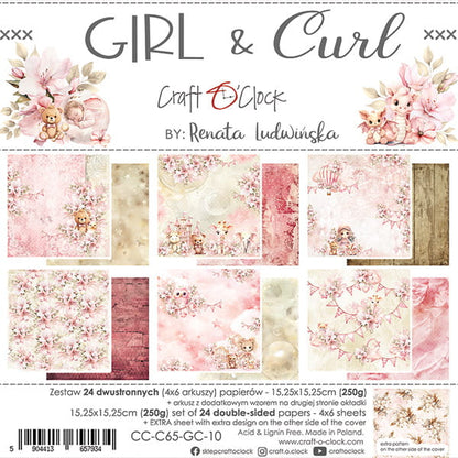 Craft o`clock - Girl & Curl 15,25x15,25