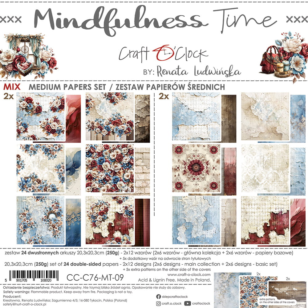 Craft o`clock - Mindfulness Time 8x8" mix