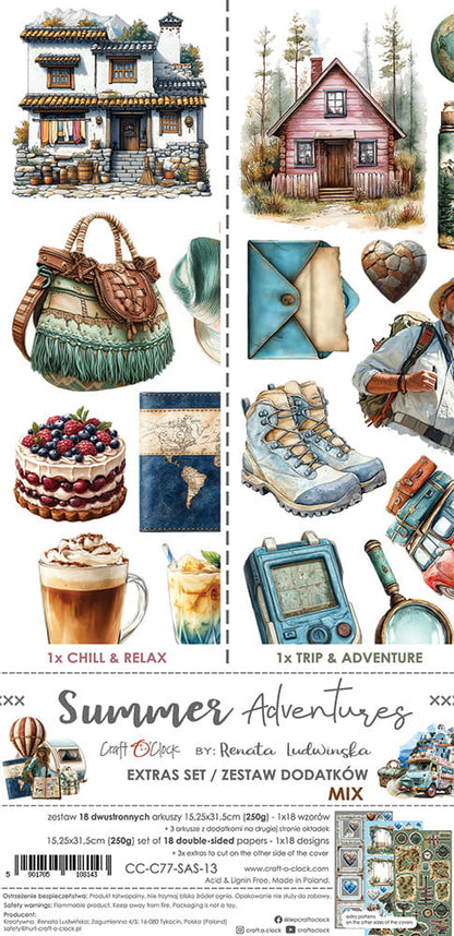 Craft o`clock Summer Adventure - klippeblokk mix