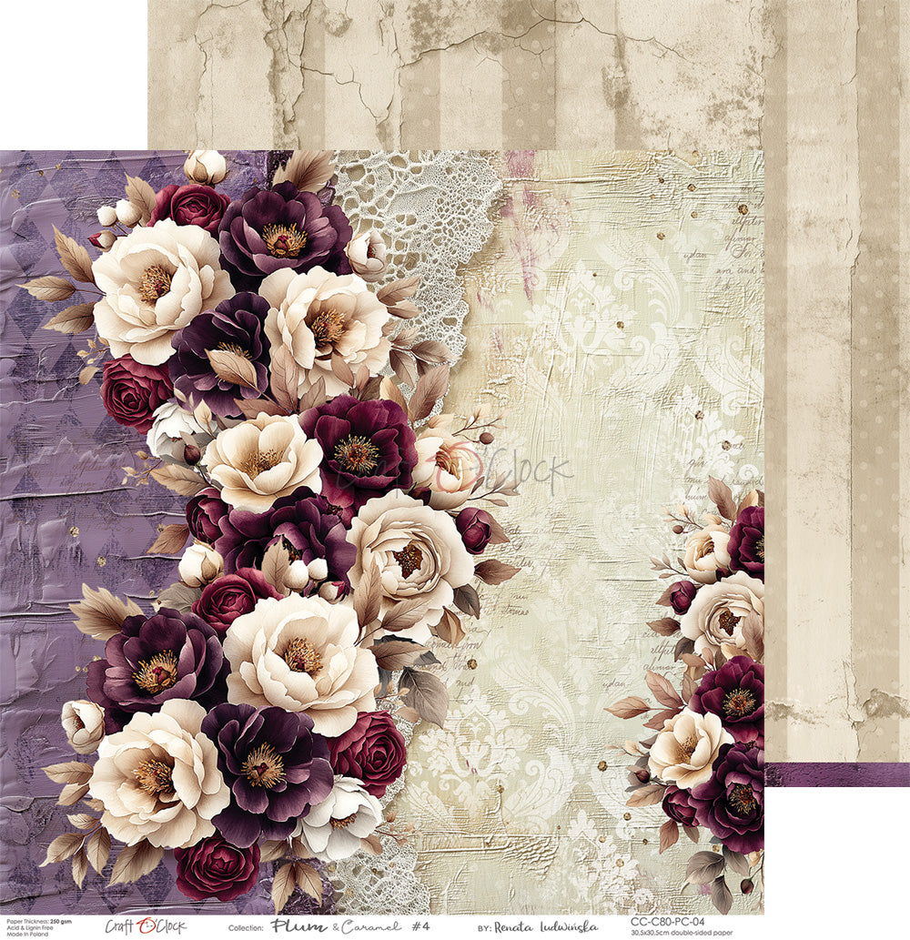 Craft o `clock - Plum & Caramel 12x12"