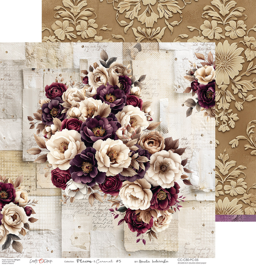 Craft o `clock - Plum & Caramel 12x12"