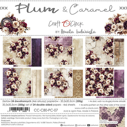 Craft o `clock - Plum & Caramel 8x8" mix