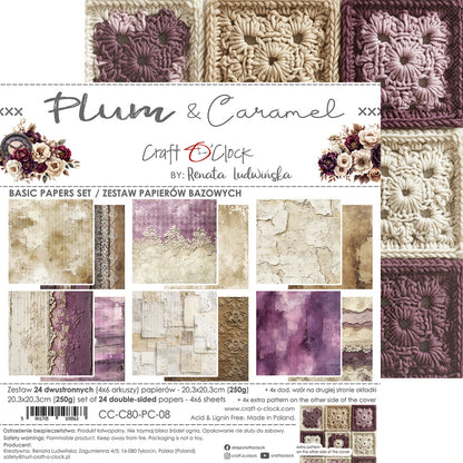 Craft o `clock - Plum & Caramel 8x8" mix