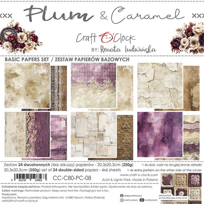 Craft o `clock - Plum & Caramel 8x8" mix