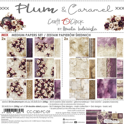 Craft o `clock - Plum & Caramel 8x8" mix