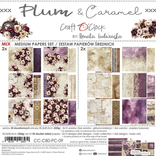 Craft o `clock - Plum & Caramel 8x8" mix