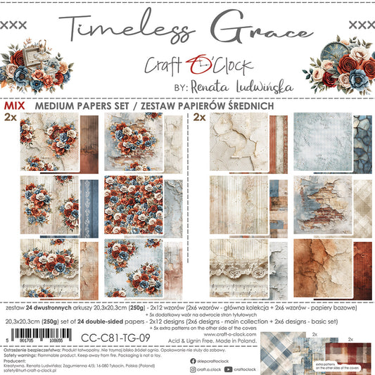 Craft o`clock - Timeless Grace 8x8" mix