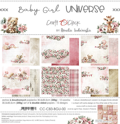 Craft o`clock - Baby Girl Universe 12x12"