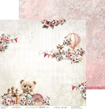 Craft o`clock - Baby Girl Universe 8x8"