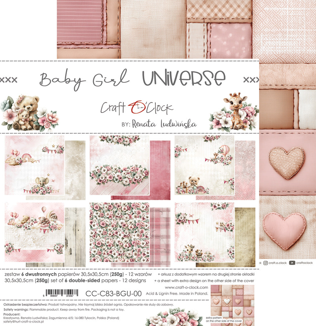 Craft o`clock - Baby Girl Universe 8x8"