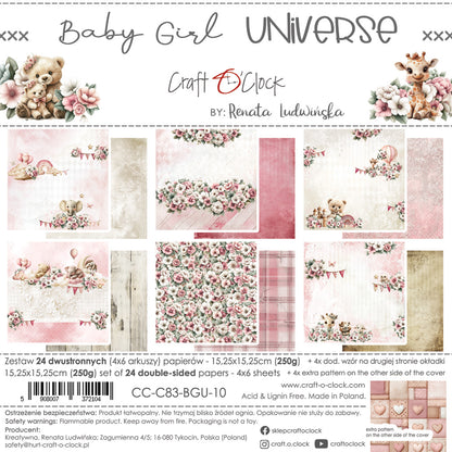 Craft o`clock - Baby Girl Universe 6x6"