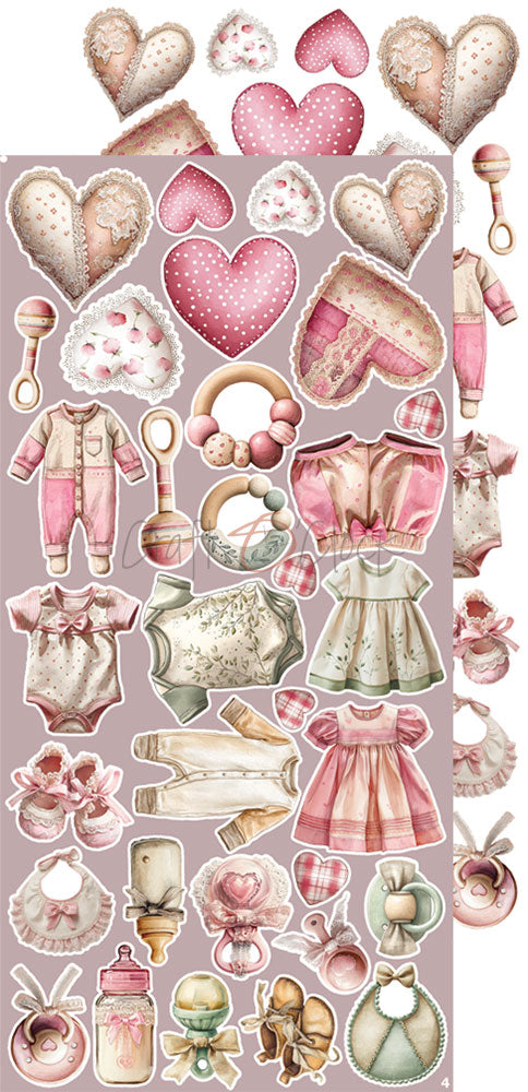 Craft o`clock - Baby Girl Universe - klippeblokk mix