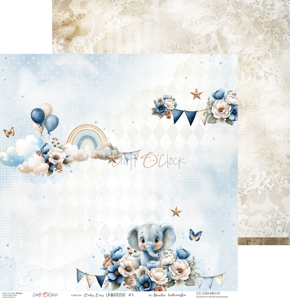 Craft o`clock - Baby Boy Universe 6x6"