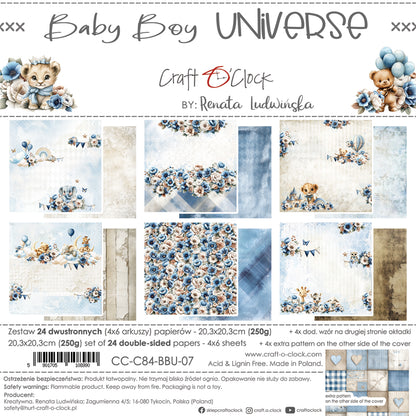 Craft o`clock - Baby Boy Universe 8x8" mix
