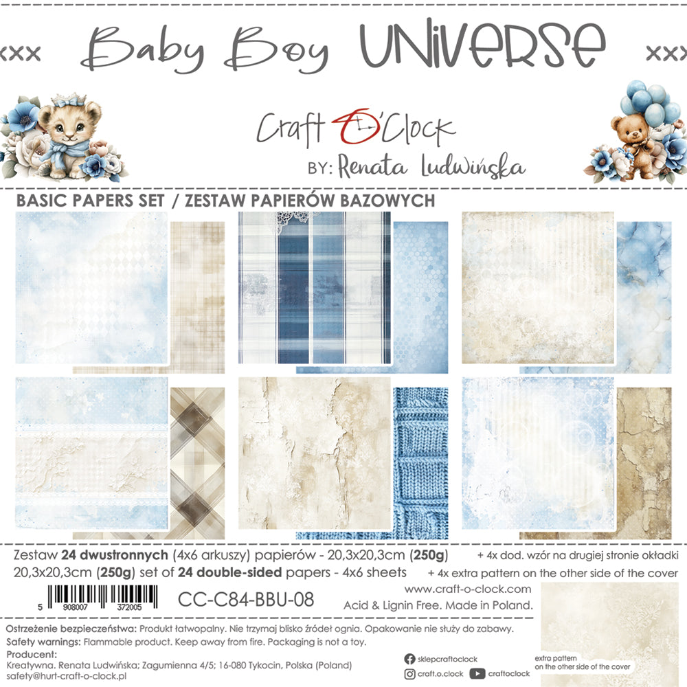 Craft o`clock - Baby Boy Universe 8x8" basic