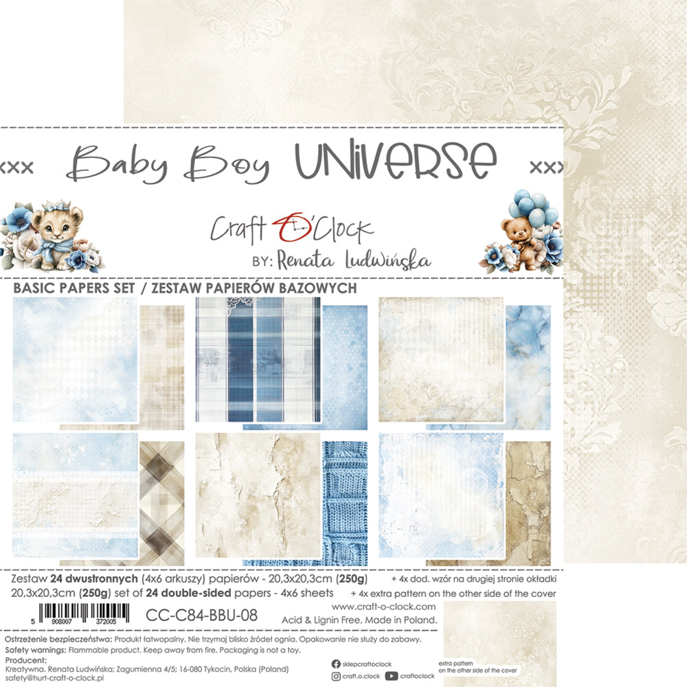 Craft o`clock - Baby Boy Universe 8x8" basic