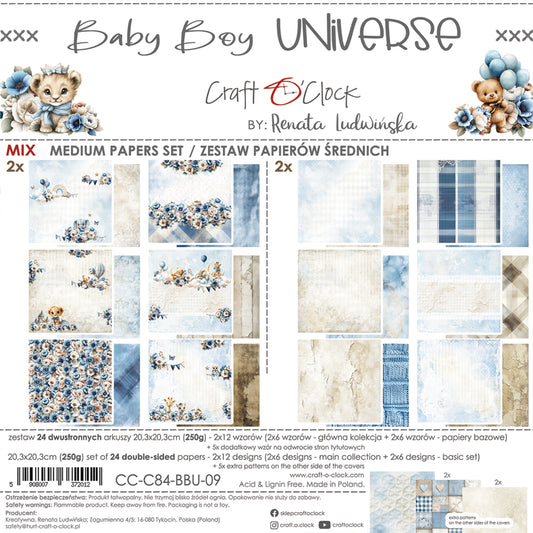 Craft o`clock - Baby Boy Universe 8x8" mix