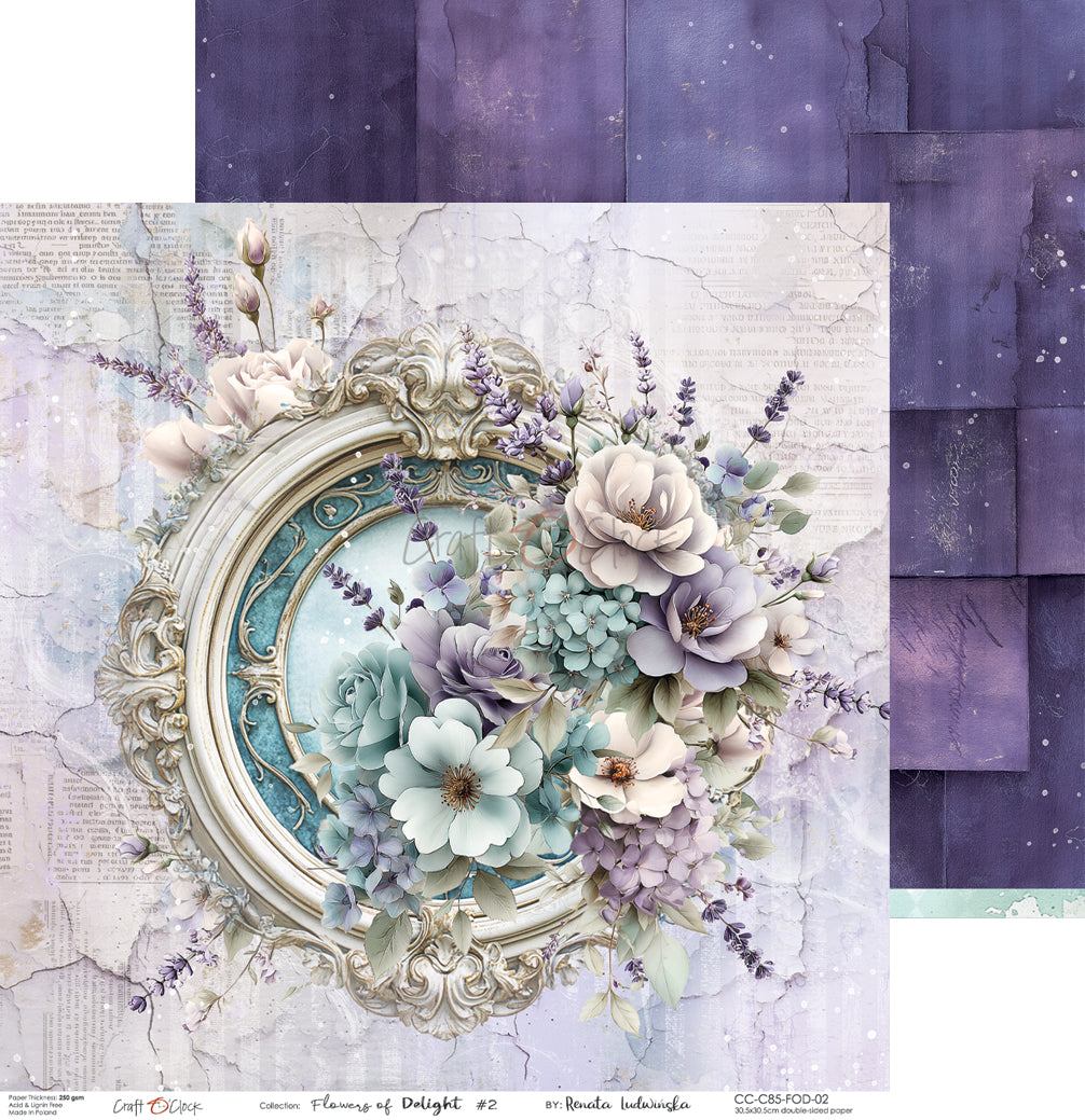 Craft o`clock - Flowers of delight 8x8" mix
