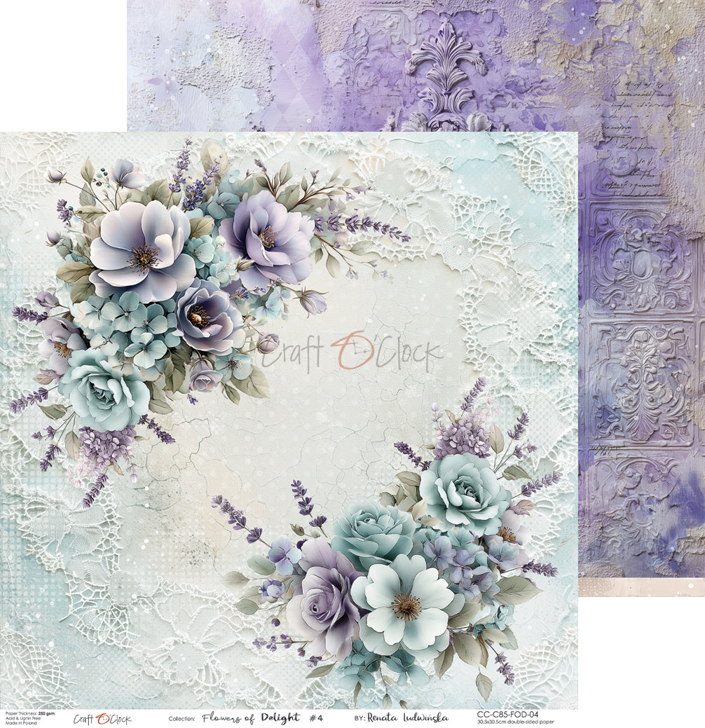 Craft o`clock - Flowers of delight 8x8" mix