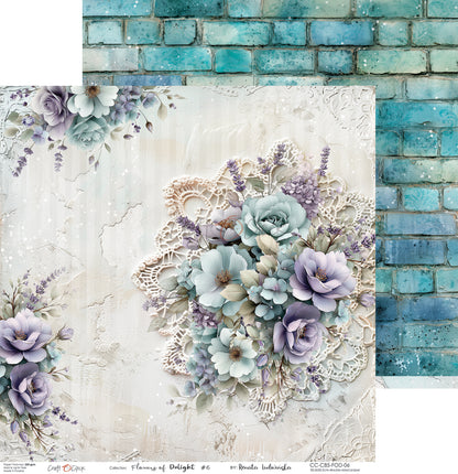 Craft o`clock - Flowers of delight 8x8" mix