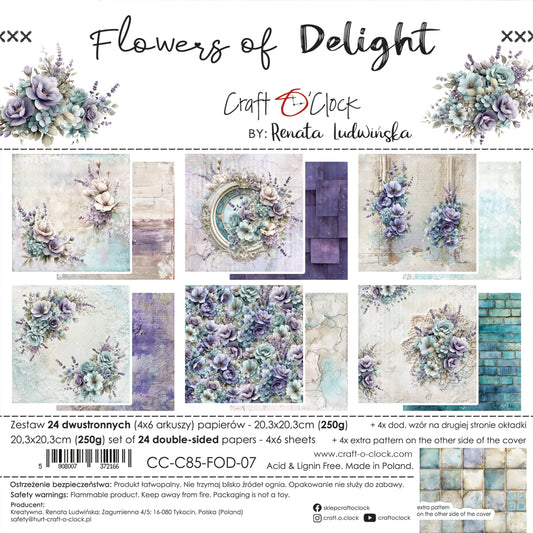 Craft o`clock - Flowers of delight 8x8"