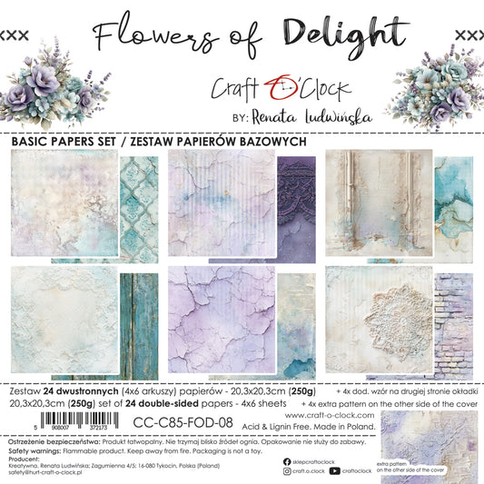 Craft o`clock - Flowers of delight 8x8" basic