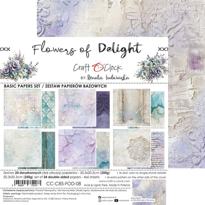 Craft o`clock - Flowers of delight 8x8" mix