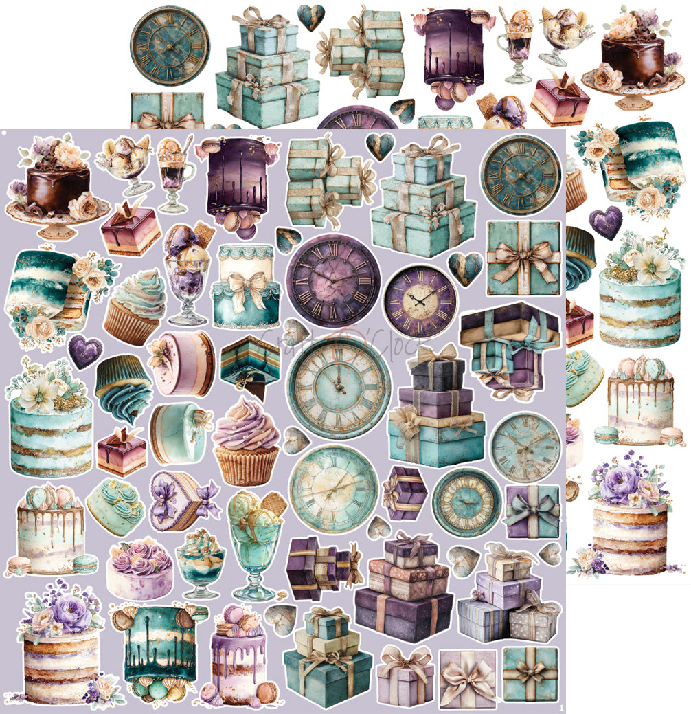 Craft o`clock - Flowers of Delight - klippeblokk 12x12"-  mix