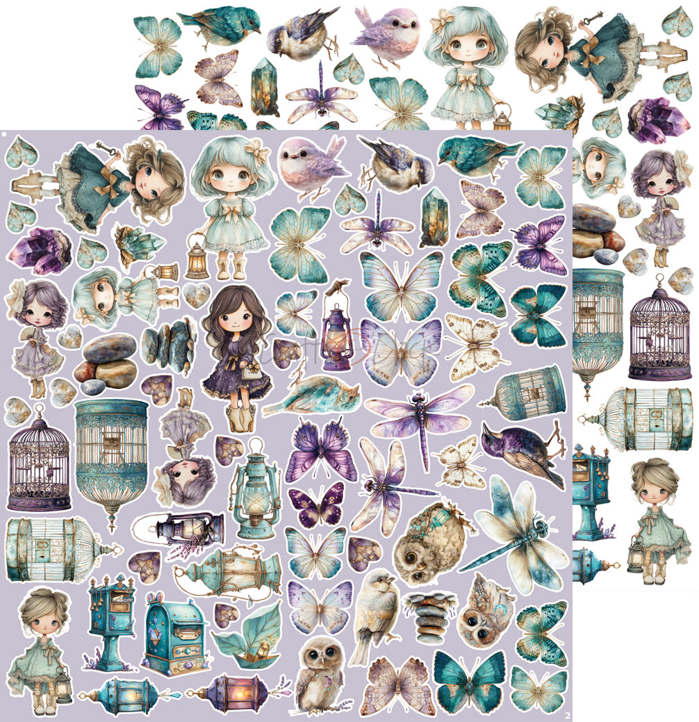 Craft o`clock - Flowers of Delight - klippeblokk 12x12"-  mix