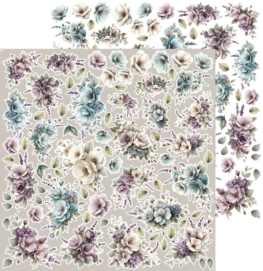Craft o`clock - Flowers of Delight - klippeblokk 12x12"-  flowers