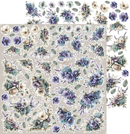 Craft o`clock - Flowers of Delight - klippeblokk 12x12"-  flowers
