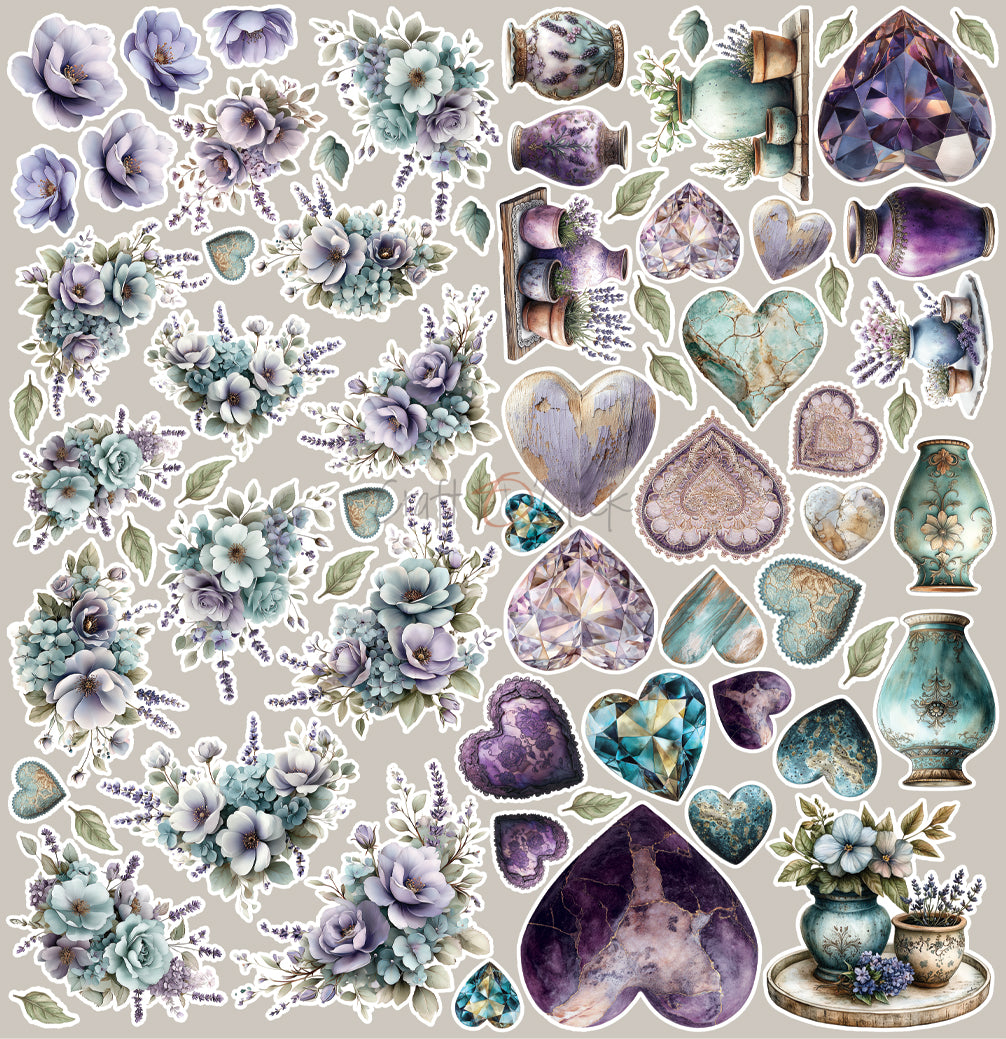 Craft o`clock - Flowers of Delight - klippeblokk 12x12"-  flowers