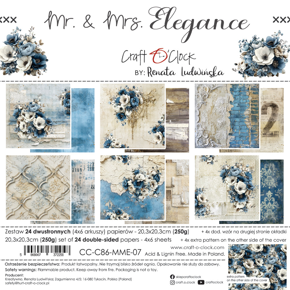 Craft o`clock -Mr. & Mrs Elegance 8x8" mix