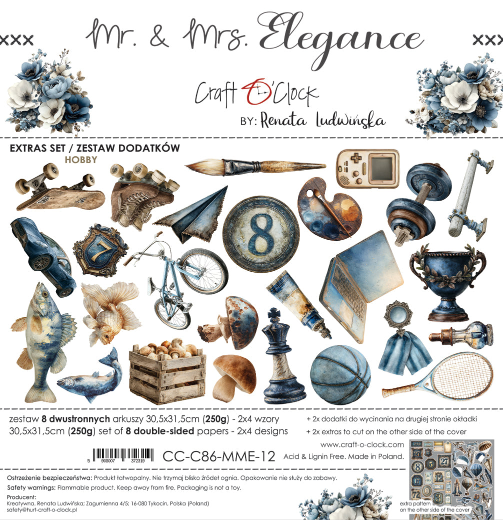 Craft o`clock - Mr & Mrs Elegance  - klippeblokk 12x12"-  Hobby