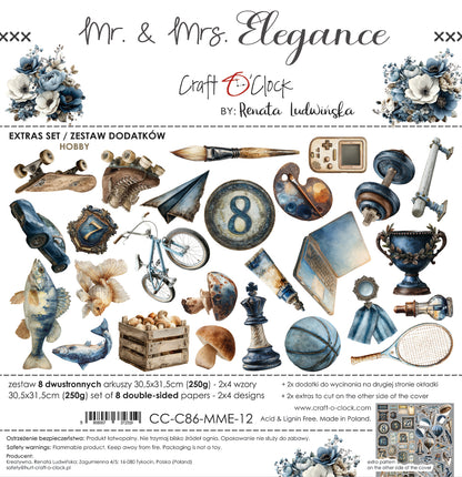 Craft o`clock - Mr & Mrs Elegance  - klippeblokk 12x12"-  Hobby