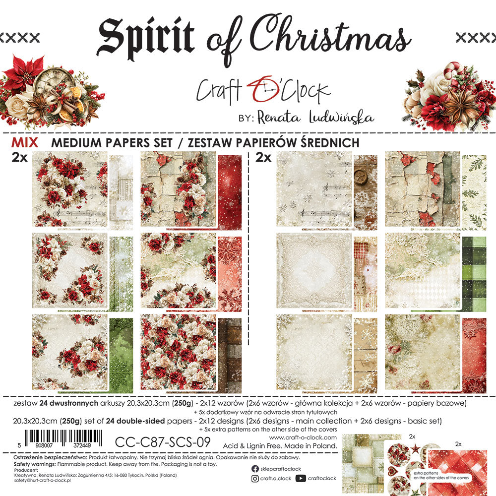 Craft o`clock - Spirit of Christmas 8x8" - mix