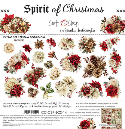 Craft o`clock - Spirit of Christmas - flowers klippeblokk