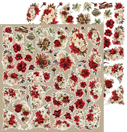 Craft o`clock - Spirit of Christmas - flowers klippeblokk