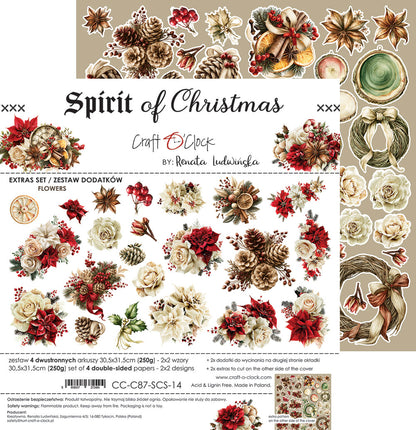 Craft o`clock - Spirit of Christmas - flowers klippeblokk