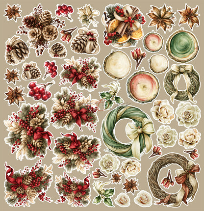 Craft o`clock - Spirit of Christmas - flowers klippeblokk