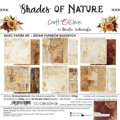 Craft o`clock - Shades of nature 8x8" basic